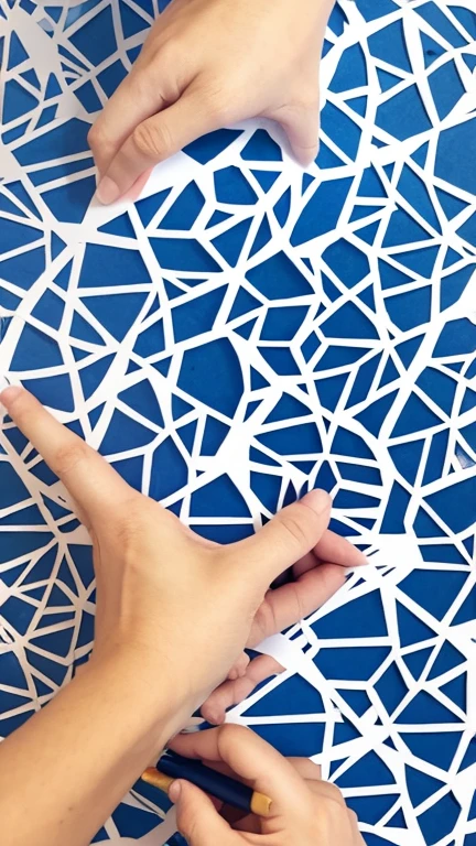 Arabesque pattern、abstract drawing、PAPERCUT