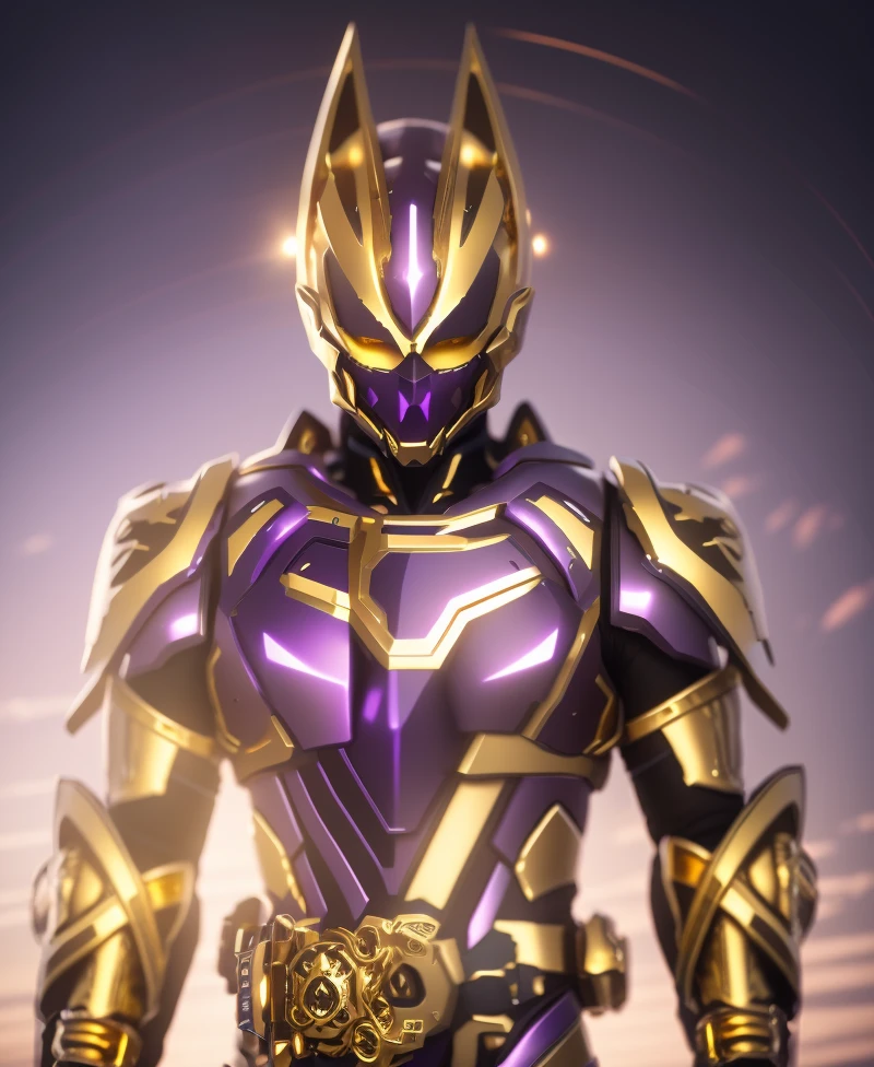 The color changes to gold and purple，Some gold and purple（Ensure its layering and armor texture，Gold as the main color）