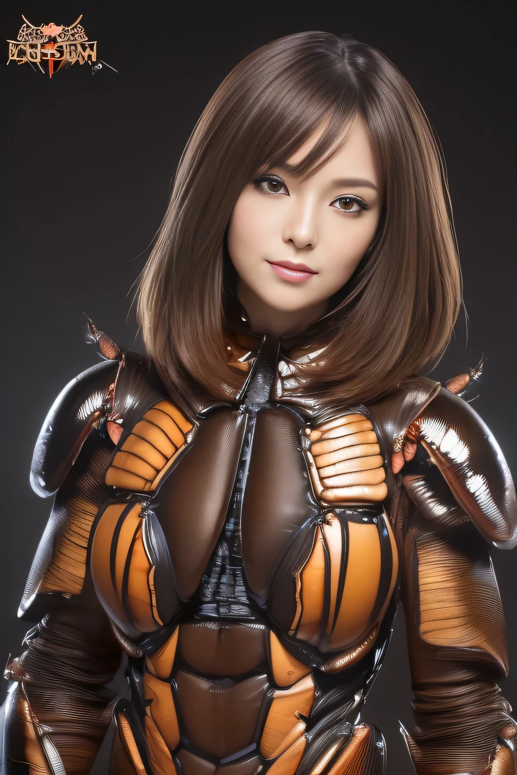 (high resolution,masterpiece,best quality,extremely detailed CG, anime, official art:1.4), realistic, photo, amazing fine details, all intricate, gloss and shiny,awesome many layers, 8k wall paper, 3d, sketch, kawaii, illustration,( solo:1.4), perfect female proportion,villainess, (fusion of dark brown cockroach and lady:1.4), (brown cockroach form lady:1.2), (brown cockroach lady:1.2), (fusion:1.2), (solo:1.4), (evil smile:1.2), muscular, abs, (cockroach brown exoskeleton bio insect suit:1.4), (cockroach brown exoskeleton bio insect armor:1.2), (brown transparency cockroach wing:1.4), (brown cockroach antennae:1.3),