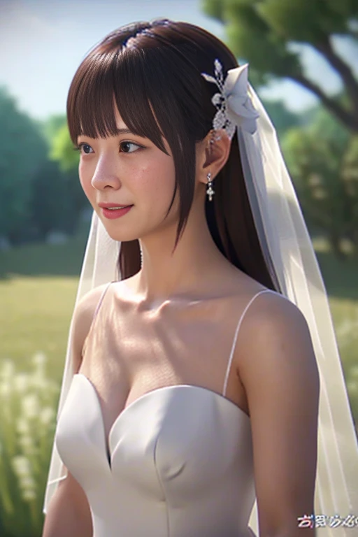 a japanese beautiful woman, 25 years old, , 8k, super detail, best quality, (photorealistic:1.4), happy crying, Wedding dress, (From the chest up:1.5), first-person view