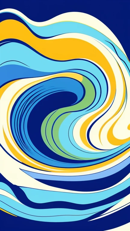 Qinghai wave、abstract drawing、