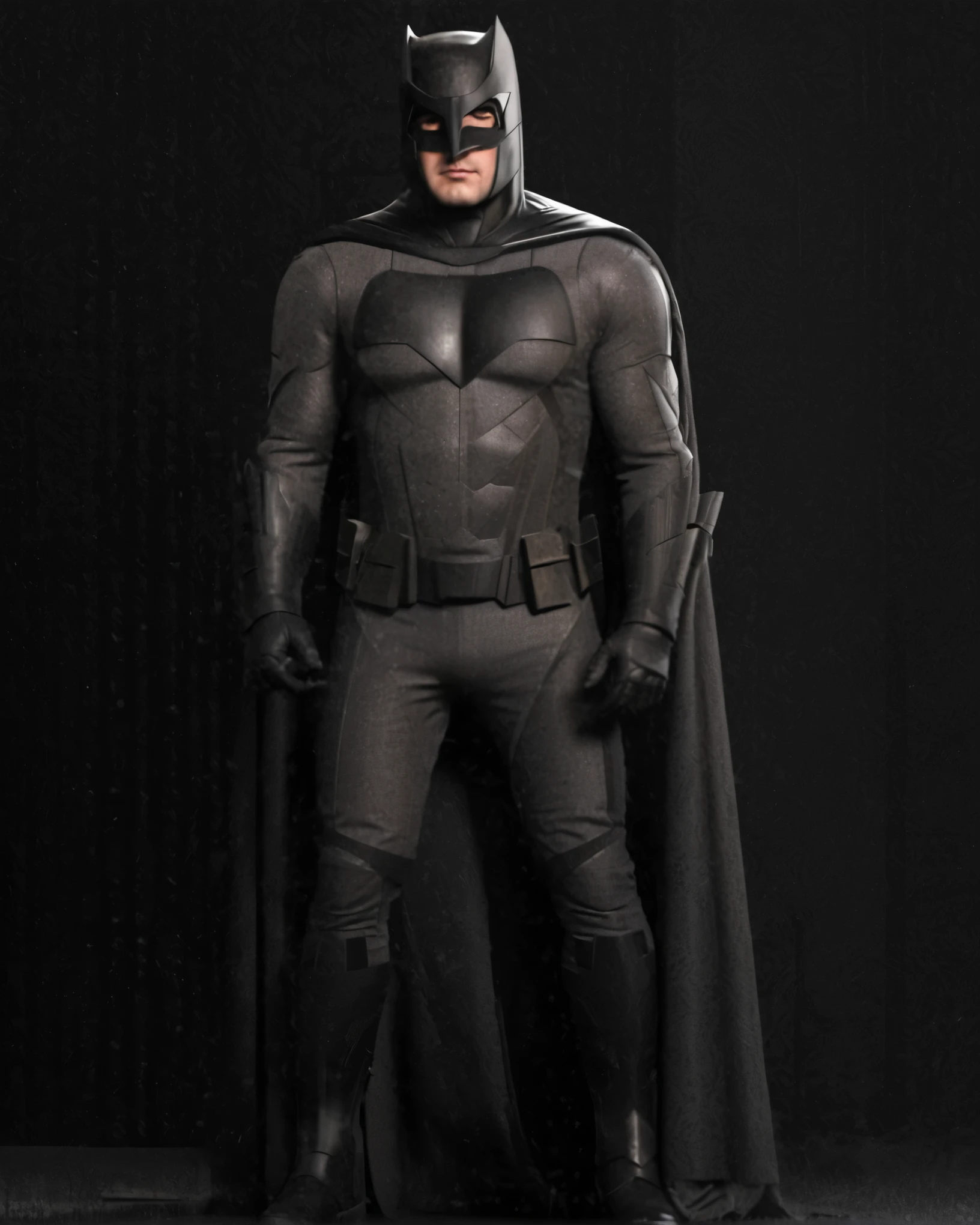 Batman design in sci-fi art deco style.