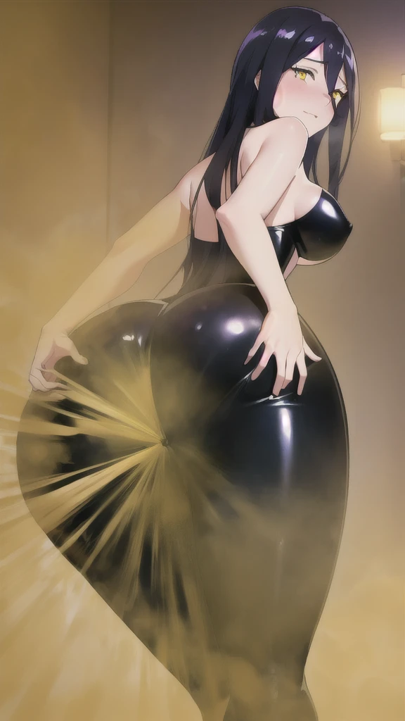((velocity)),Attacked by farts, (Albedo from Overlord),(((Women farting))),(girl farting),(yellow eyes),(blackhair),velocity,)(a female),(wearing latex bunny suit),(her butt facing screen and bending over)),(ass grab),(anime girl),(Casino),(masterpiece:1.2、top-quality, best-quality)、(the Extremely Detailed CG Unity 8K Wallpapers、ultra-detailed、Best Shadows)、(Detailed background)、(The best lighting、extremely delicate and beautiful)、depth of fields、1girl in、solo、upward looking gaze、