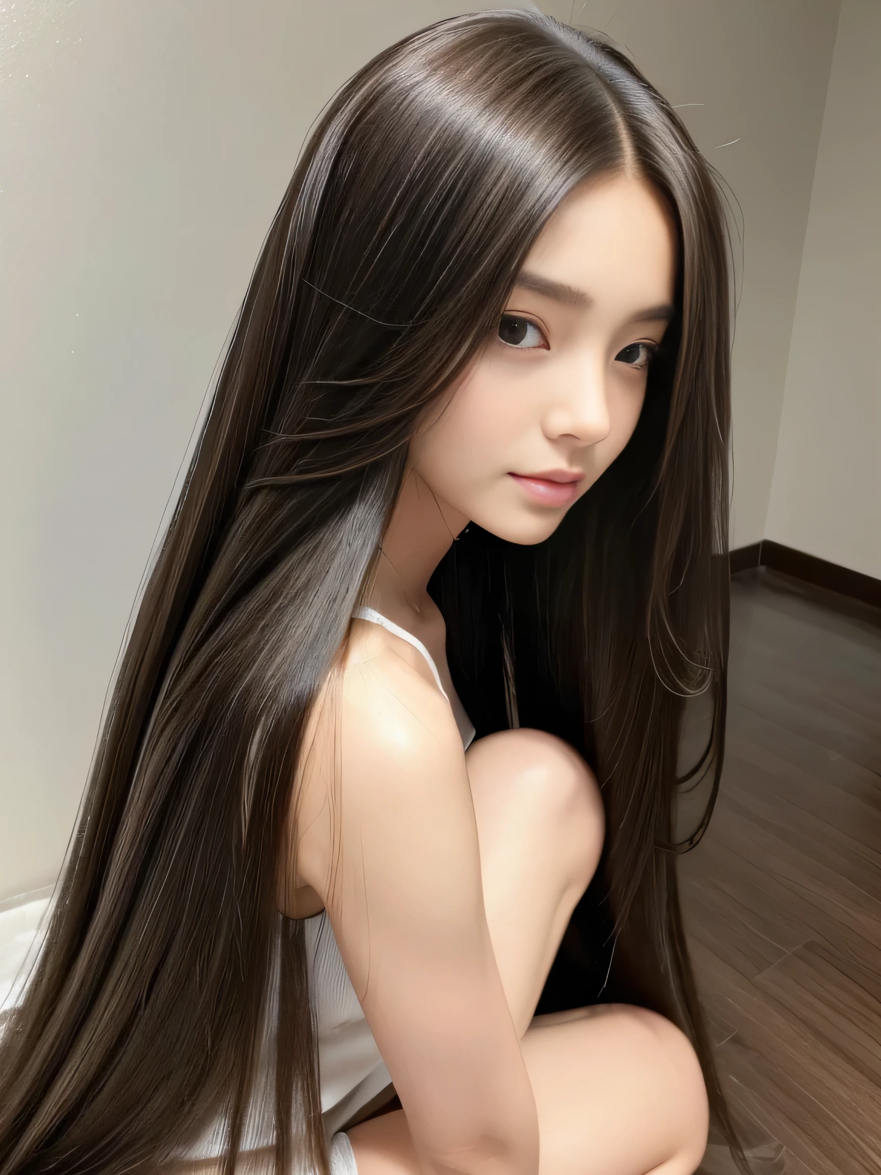 　(Upper Body Shot:1.1)　((highest quality)), ((masterpiece)), (Familiar), (Get used to it)　(Reaches up to the kneeVery long hair　highest quality　Highest detail　Reaches up to the knee、Very long hair that lasts forever:1.3　Flowing Hair　私ncredibly straight hair　Very shiny and thick hair　Abnormally long hair that lasts forever　Flowing Hair on both ends　long hair up to the knees:1.2　long hair up to the knees:1.2　Thick and shiny hair　Very free hair　Abnormally long hair!!!!!　Beautiful silky hair　　Beautiful and shiny hair　Beautiful and shiny hair　Beautiful silky hair　Hair that grows to the knees　Very very, Very long hair!!!!!　Very very, Very long hair!!!!!)　(highest quality　The best ultra-fine　Reaches up to the knee、Very long hair that lasts forever　Flowing Hair　Her hair is gently permed　Very shiny and thick hair　Abnormally long hair that lasts forever　Flowing Hair on both ends　long hair up to the knees:1.2　long hair up to the knees:1.2　Thick and shiny hair　Very free hair　Abnormally long hair!!!!!　Beautiful silky hair　Super long hair down to the knees　Beautiful and shiny hair　Beautiful and shiny hair　Beautiful silky hair　Hair that grows to the knees　Very very, Very long hair!!!!!　Very very, Very long hair!!!!!)　(She is the most beautiful 28-year-old hair model in Japan...)　Perfect Woman&#39;face　(She has a typical Japanese build and skin color..., Her skin is very high quality and ultra high definition.、very beautiful and glowing skin)　(She is photographed against a white wall:2.Standing in front of 0 in a random pose)　(Excessive breasts)　(Her face is long, Eyes and nose)（She achieved her sexy look with the help of a professional makeup artist.。...　Lipstick is natural red　The eyeliner is a beautiful black)　(Her hair is black, light brown, blonde, Red-brown, Dark Green, or dark blue..)　(Surreal photos by professional photographers :1.2)　(She is wearing a beautiful blue silk camisole dress. :1.2)　((Her bangs are completely cut off.))　(She has a typical Japanese build and skin color　Her skin is very delicate and sensitive..、and、Such beautiful and radiant skin)　(Her face is long, Small eyes and nose.、Narrow-mouthed　and the most beautiful)　(Japanese Solo Photos&#39;The most beautiful 28 year old women)　　((Rich 1.4))　(Extremely detailed 8K)　(Ultra-fine skin texture 1.4)　(Actual, Vibrant:1.4), 　Sharp focus:1.2、Beautiful woman:1.4　Dynamic Lighting　(Genuine RAW photos taken by professional photographers)　very beautiful and glowing skin)　(Excessive breasts)　(Her face is long, Eyes and nose)　Lipstick is natural red　The eyeliner is a beautiful black)　(Her hair is black, light brown, blonde, Red-brown, Dark Green, or dark blue..)　(Surreal photos by professional photographers :1.2)　