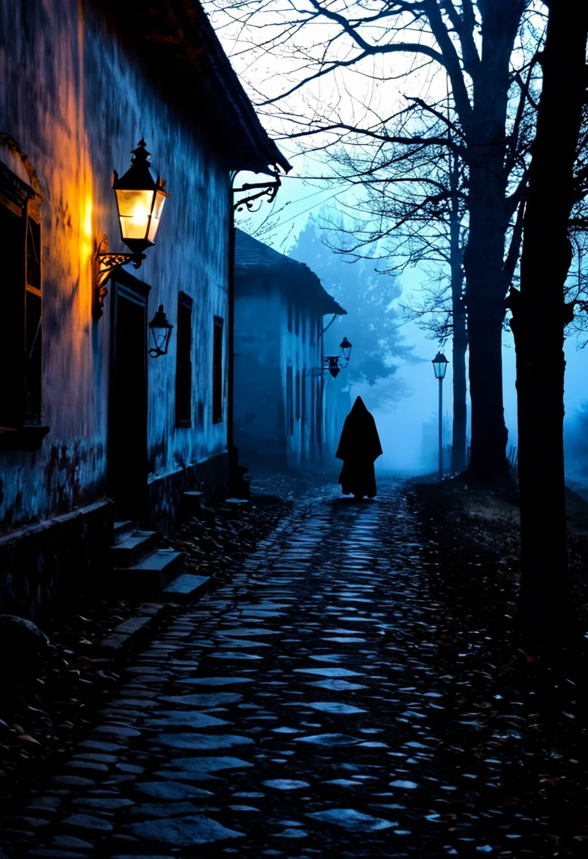 Month of Ghosts, eerie atmosphere, ominous undertones, darkness, dancing shadows, superstitions, cautionary tales, unlucky, haunted, restless spirits, ghostly light, desolate landscape, chilling breeze, thin veil between living and dead, foreboding setting, deserted streets, flickering streetlamp, unnatural shadows, dilapidated houses, horror tales, cobwebs, mystery, foreboding, cautious, misfortune, vengeful spirits, darkness, talismans, amulets, protective shields, ward off evil, superstitions, unlucky activities, legends, demons, malevolent entities, impending doom, heightened alertness, danger, distant howls, eerie cries, senses attuned, abnormality, treacherous path, dire consequences, supernatural, mortal, tread lightly, awakening wrath, otherworldly inhabitants, roam the night. Masson triangle with an eye, the inscription "beatnjuice"