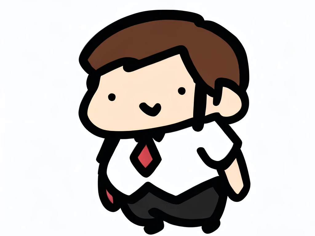 White background：Middle-aged male boss，Full body display
