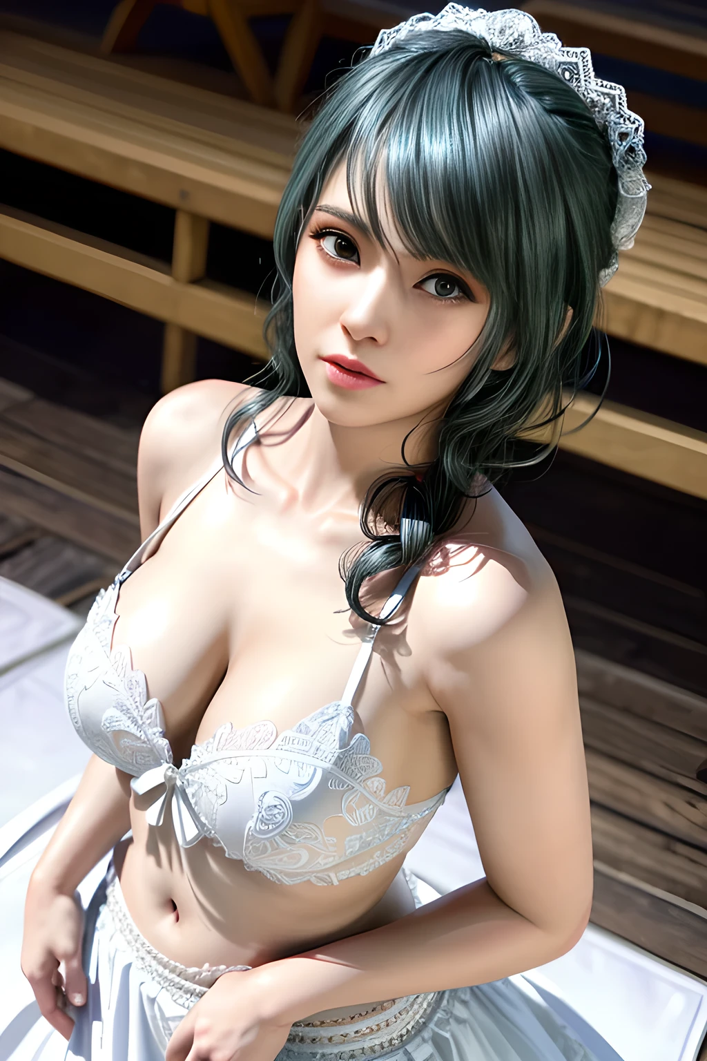 1 girl,in a two-piece wedding dress,beautiful detailed eyes,beautiful detailed lips,extremely detailed eyes and face,long eyelashes,loli character,two-piece wedding dress,white gown,detailed lace trim,(best quality,4k,8k,highres,masterpiece:1.2),ultra-detailed,(realistic,photorealistic,photo-realistic:1.37),elegant,traditional wedding attire,fancy hairdo,big bow on the back of the dress tamaki