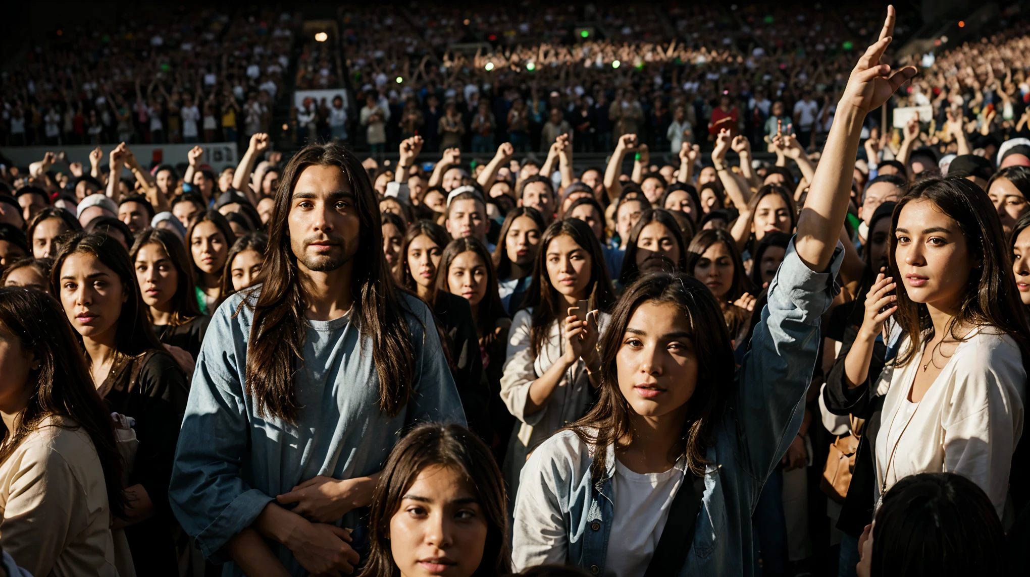 Jesus in the crowd