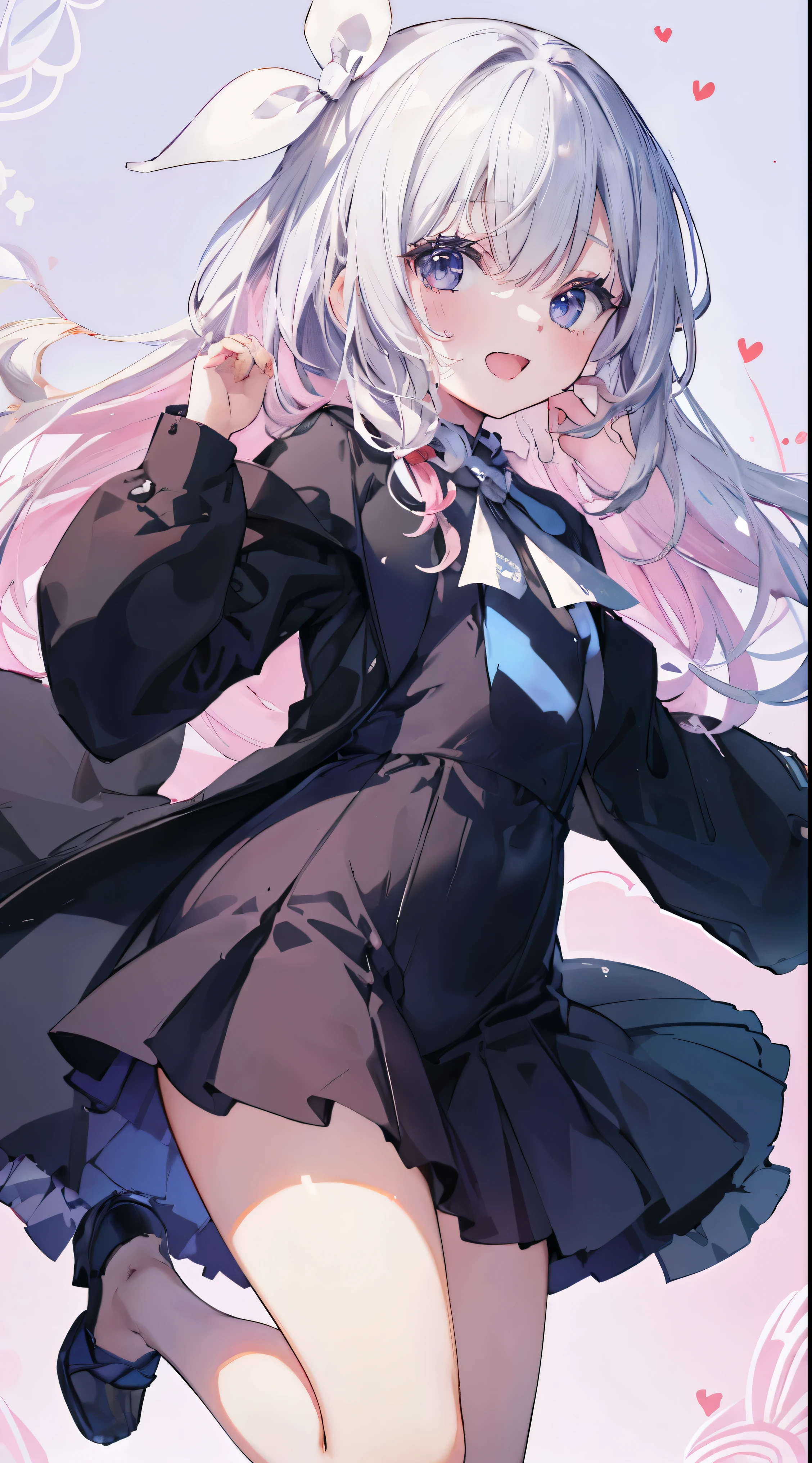 Masterpiece、Highest quality、highest quality、((((Petite))))、(Open Mouth Smile)、Shiny hair quality、Small face、Dynamic pose、Super detailed, beautiful, wide eyes、Ultra-detailed, clear and beautiful faces、(cute illustration:1.2), High-resolution, ultra-detailed, best quality, embarrassed、Thighs