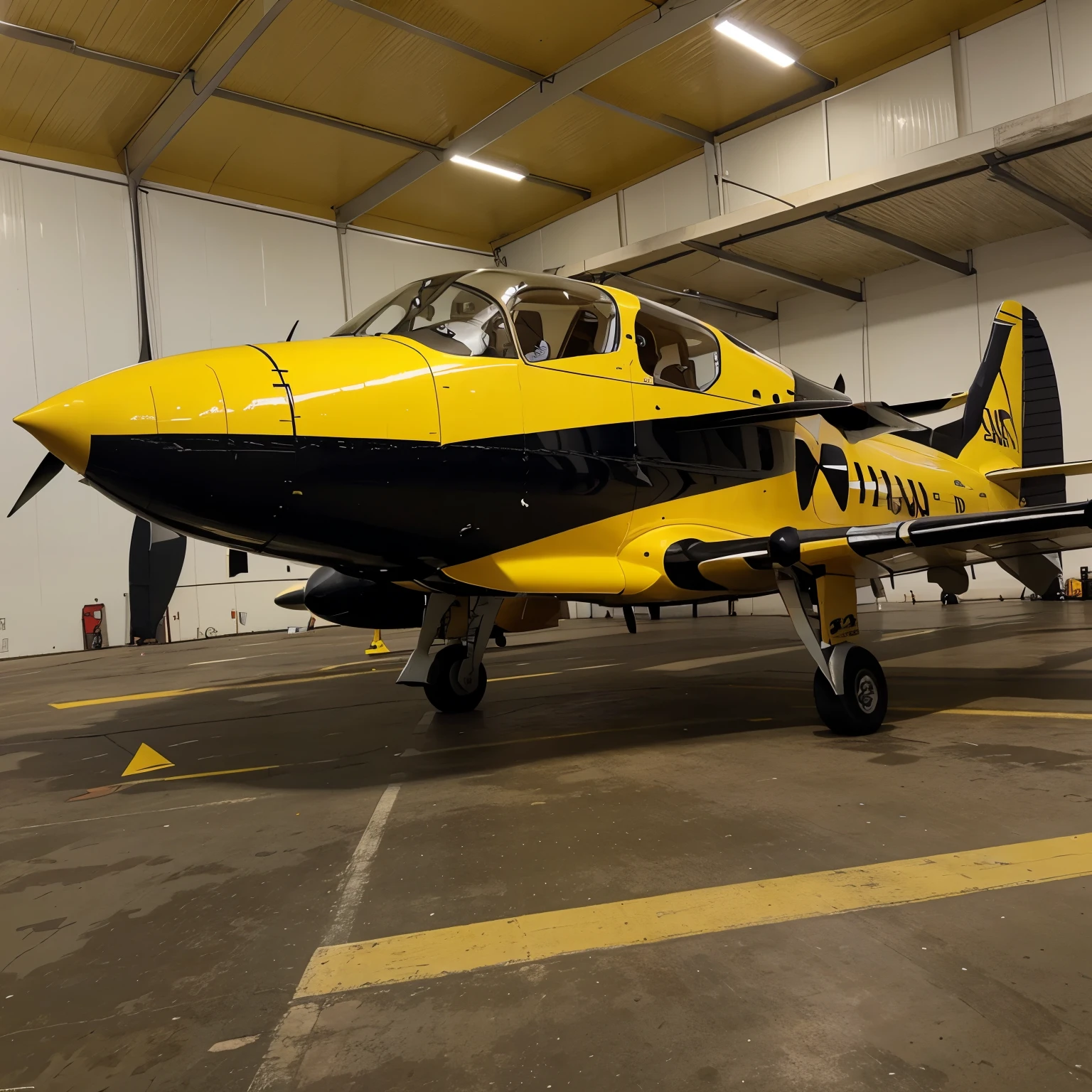 designs the Proteus f3a plane with piper yellow color