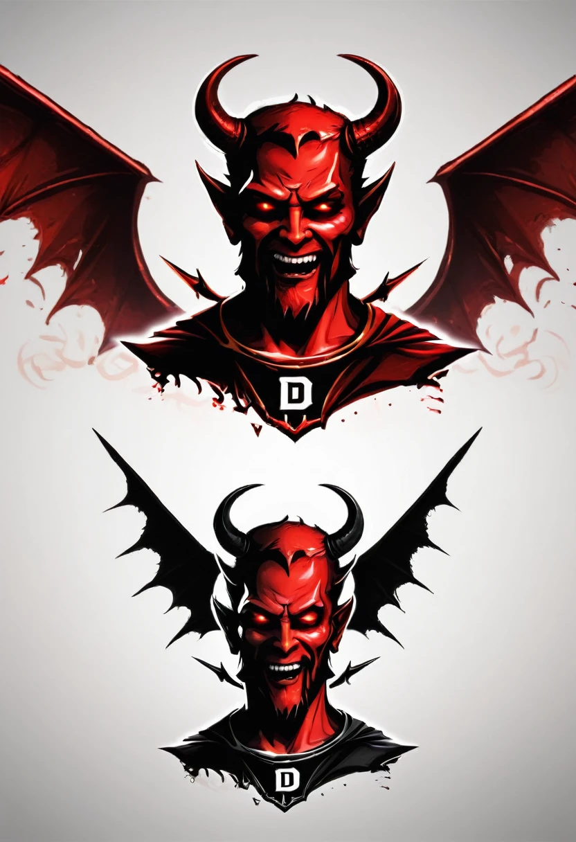 create a logo with texted " God x devil " for a gaming platform