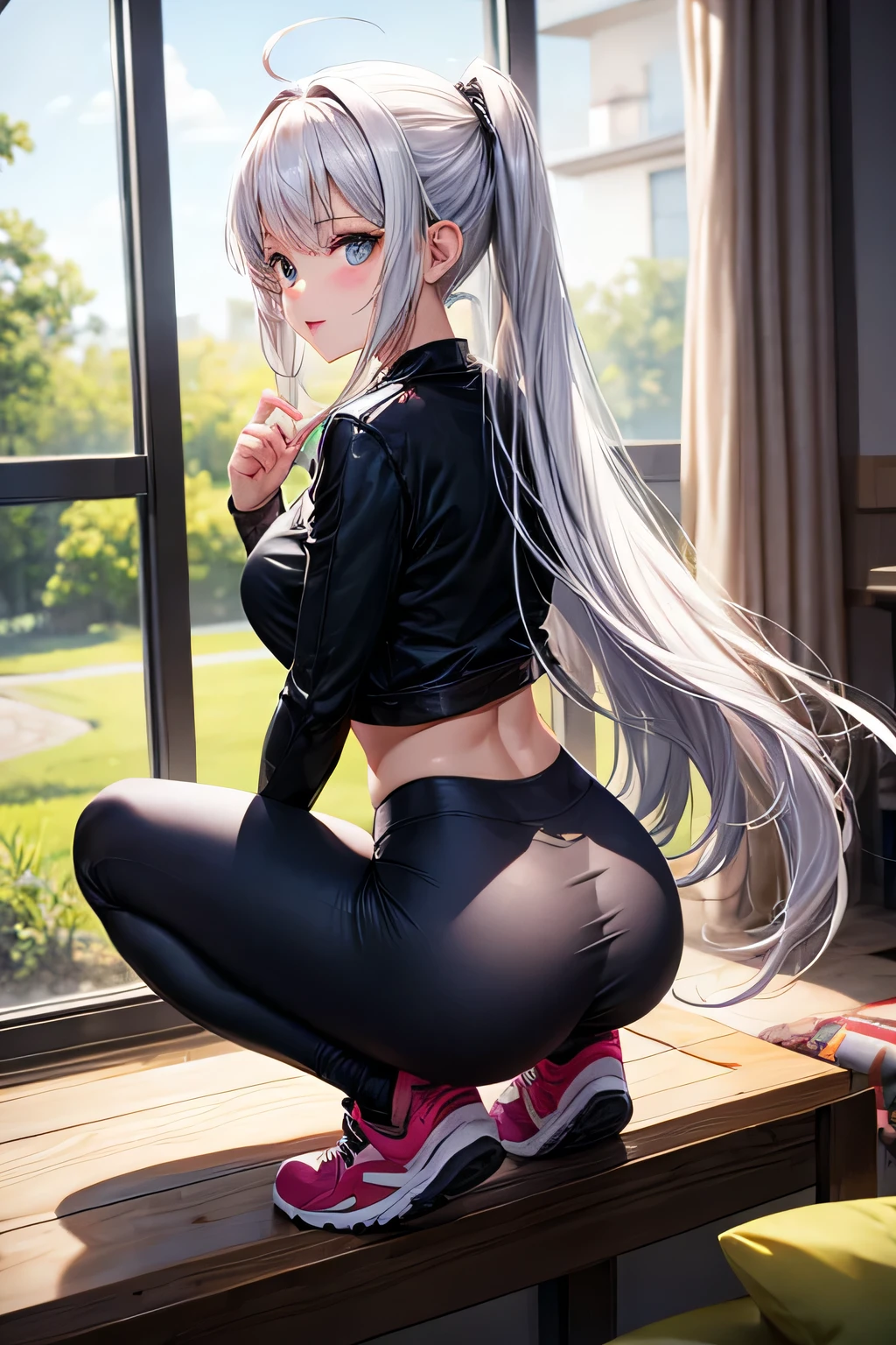 girl in leggings