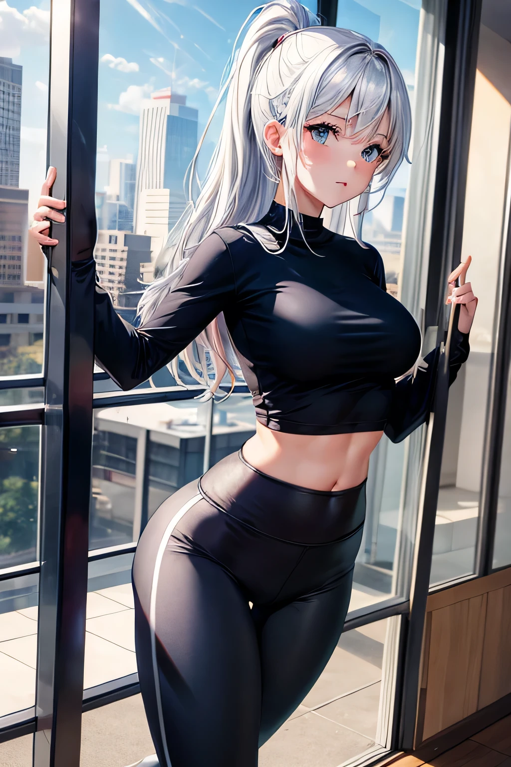girl in leggings