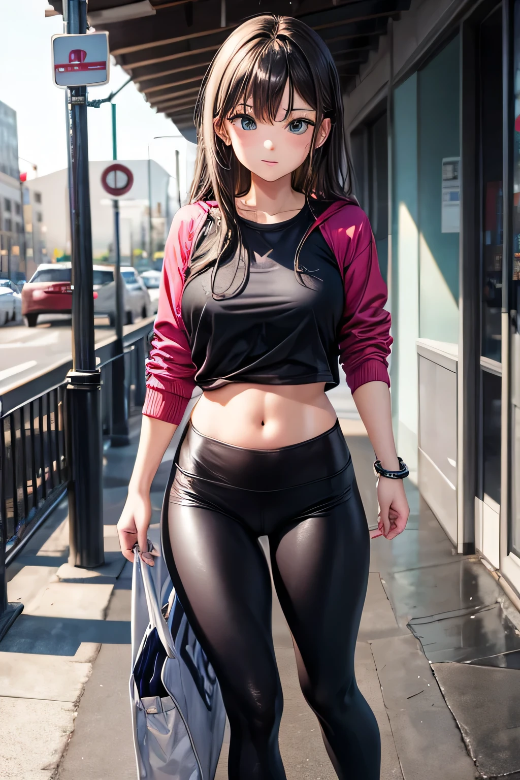girl in leggings