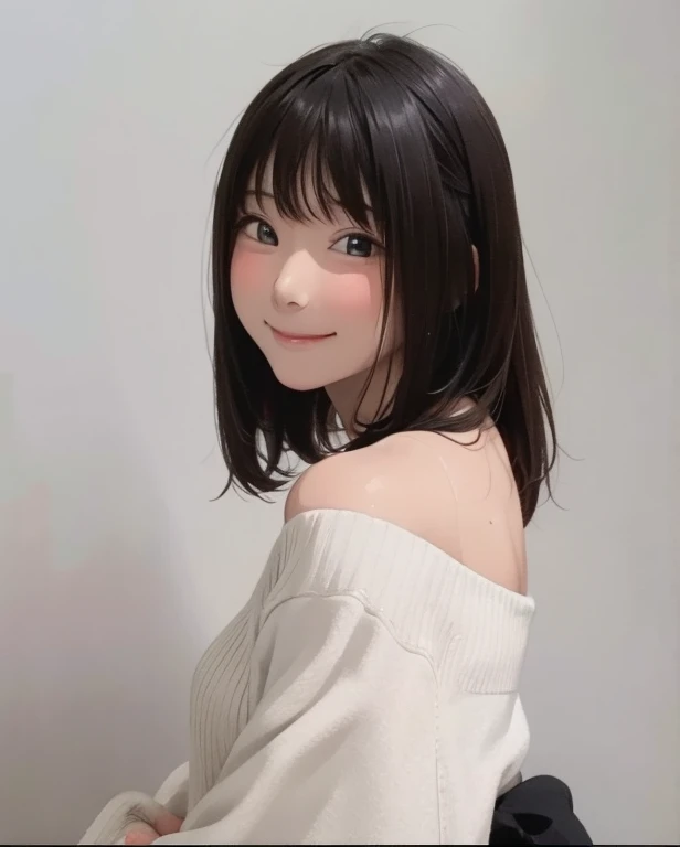 girl, Sweat, vapor, Medium Chest, shy, Great hands, Looking at the audience, Cute Smile