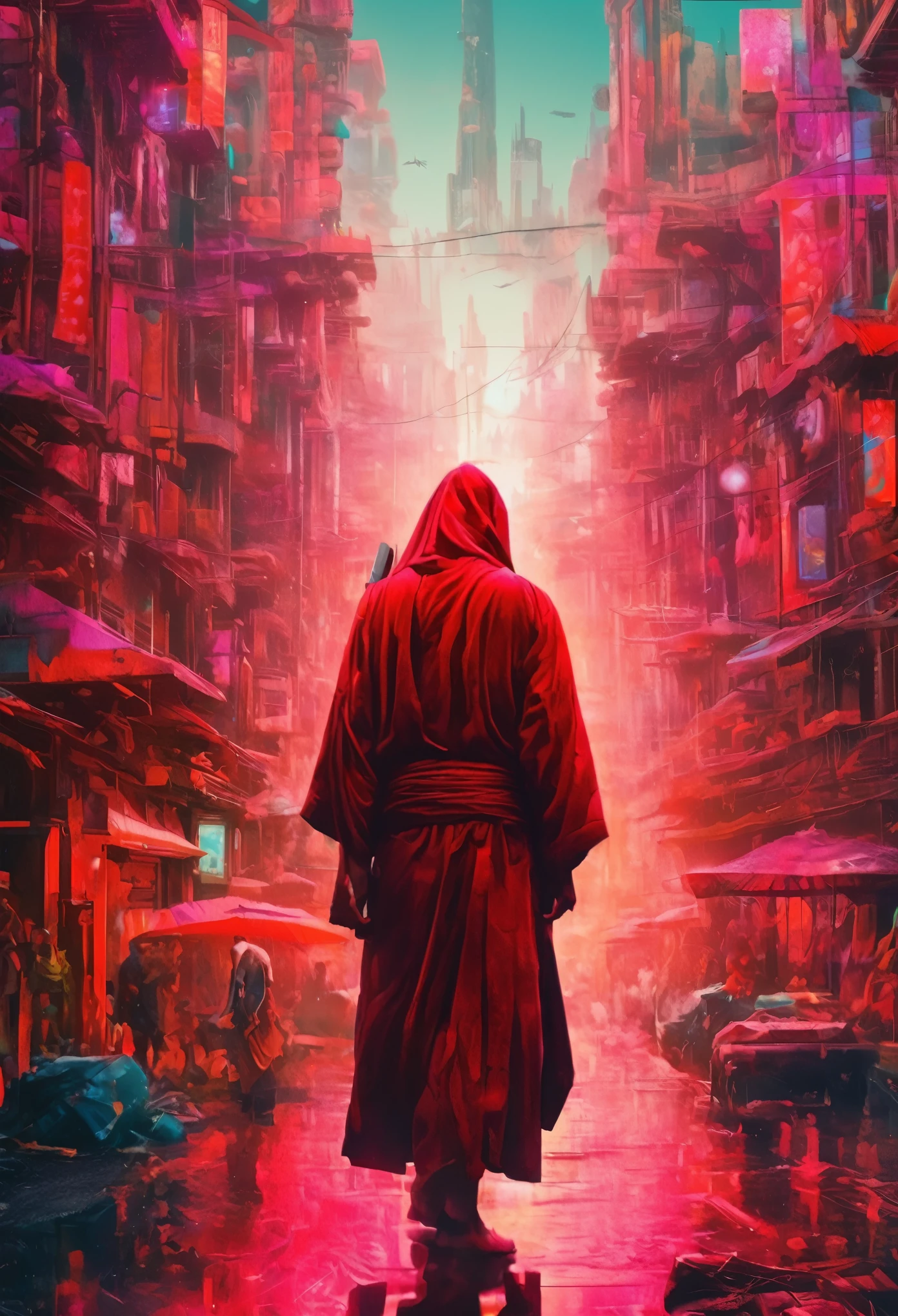 cyberpunk, monk, chillin in the city, preying with mala, UHD wallpaper, glowing light eyes, Biomechanical, satan monks army ,hundreds, lots endless monks , architecture, strong bright , The neon hues of her aura paint the air, a vivid testament to her inner strength and focus.jesus christ is dead, dad monks liang on ground ,
creating a hyperpunk scene with desaturated translucent DARK Red and beige details, colorful (polaroid:0.7) with vibrant colors, (vacations, high resolution:1.3), (small, selective focus, european film:1.2), (sexual advance:1.1), ,end of hopes ,silence, extremely detailed,dark,sad, easy negative, digital artwork by Beksinski, extremely detailed, dark, chiaroscuro, low-key,in the style of Kelly Slater ,style by Kelly Slater,closeup,digital artwork by Beksinski, style of Kelly Slate