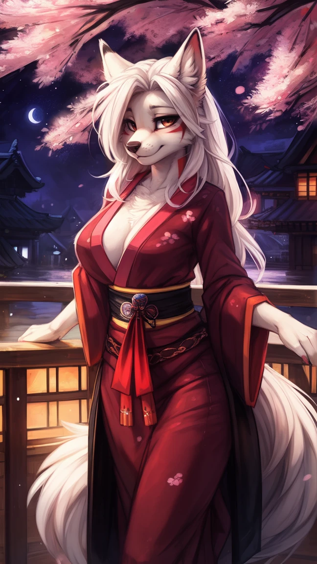 ultra-detailed, masterpiece, masterwork, high quality, best quality, hdr, (nature, night, waterfall), posted on e621, (by hioshiru), nsfw, female, solo, (white little body minotaur), hairy dragon, (nude, bare yukata, white chubby body), (long silver hair, yellow eyes), stylish pose, from below, dynamic angle, (wet)