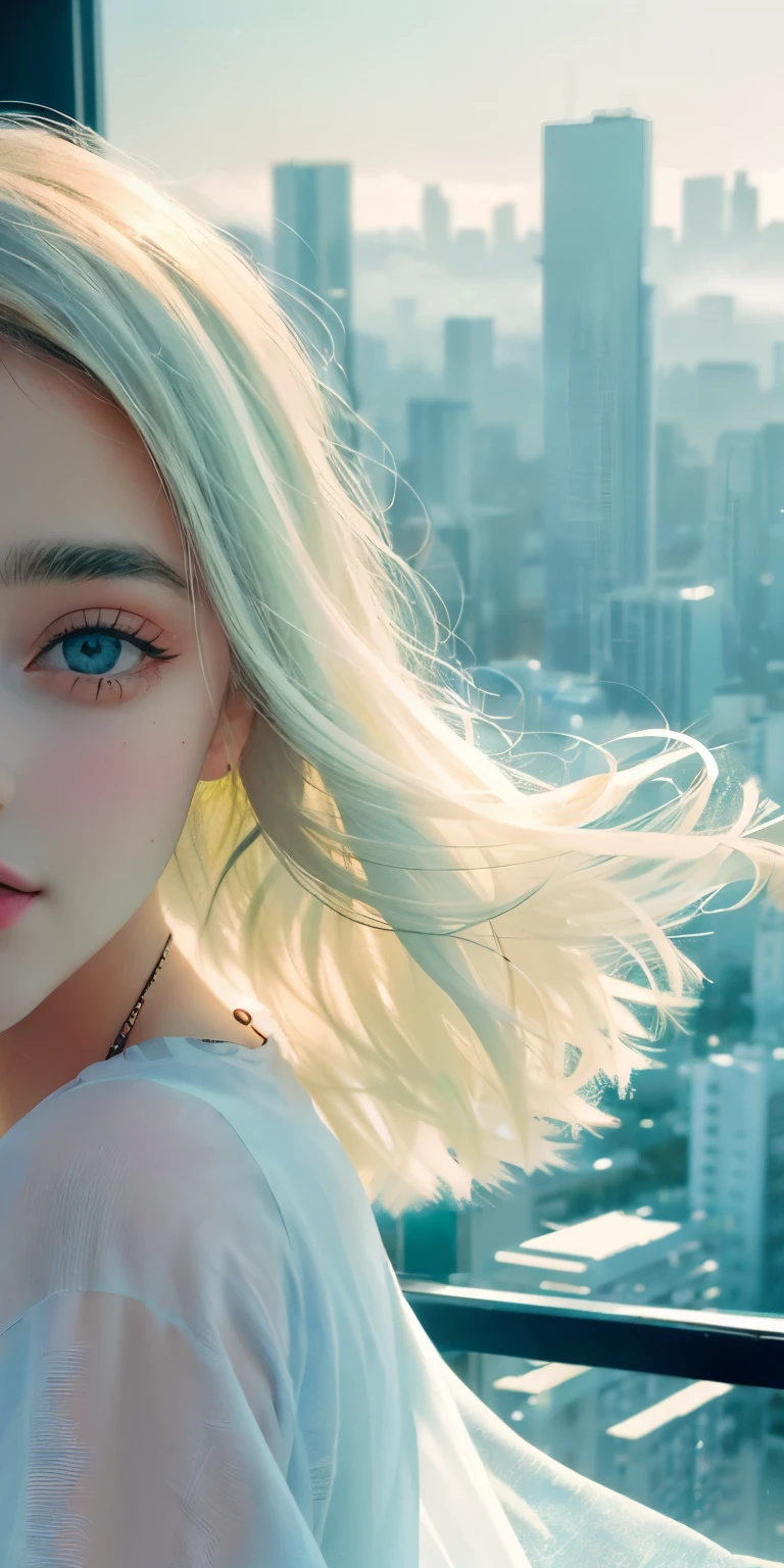 (1 chica:1.3), Solo, (((Very cara detallada)))), ((Ojos y rostro muy detallados.)))), Hermosos detalles ojos, partes del cuerpo__, arte oficial, Fondo de pantalla unificado de 8k, super detailed, hermoso and hermoso, hermoso, Obra maestra, mejor calidad, original, Obra maestra, super fine photo, mejor calidad, super high resolution, realismo realista, luz de sol, Retrato de cuerpo entero, belleza extraordinaria, dynamic pose, Cara delicada, ojos vibrantes, (desde el frente), esta desnuda, fondo de techo de ciudad muy detallado, Techo, con vistas a la ciudad, cara detallada, Fondo ocupado complejo detallado, desordenado, gorgeous, blanco lechoso, piel muy detallada, detalles de piel realistas, visible pores, enfoque claro, volumetric fog, 8k hd, DSLR, alta calidad, film grain, piel blanca, photographic realism, lomography, Futuristic dystopian megalopolis, Translucent