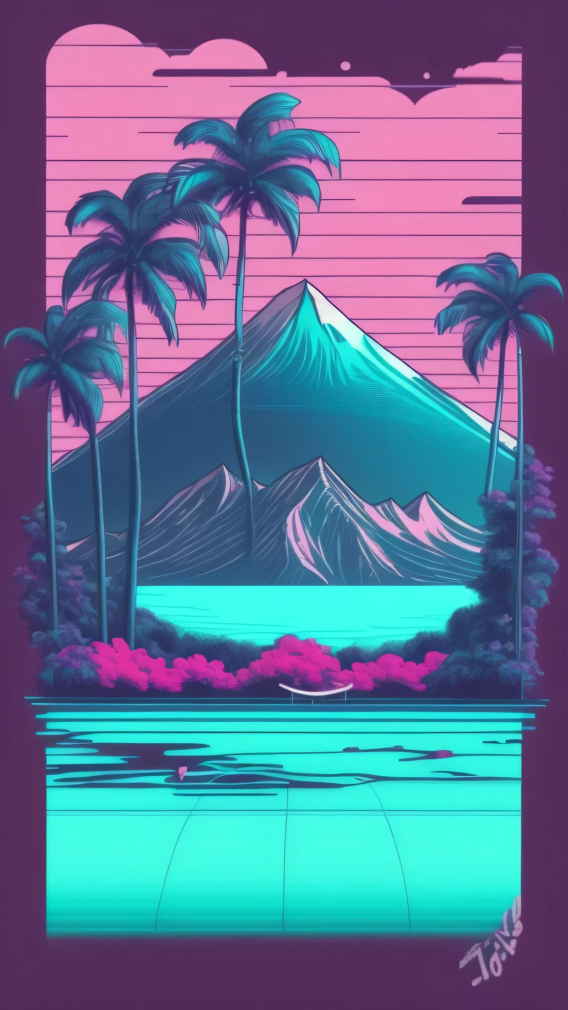 tshirt design, vaporwave style, aesthetic, chill, sad, lofi style, ultra detailed, background, landscape, highly detailed, 8k, hd