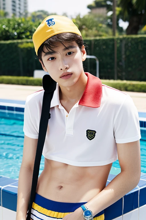 male cute Age 30 Lifesaver Water Polo from bottom