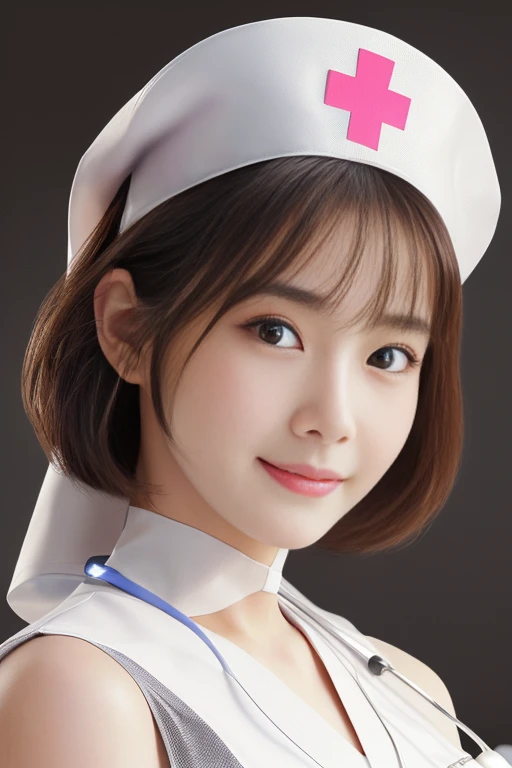 (photorealistic:1.75),(masterpiece,Ultra HD:1.5),(A mesmerizing portrait of a Japanese girl:1.5). (She has incredibly clear and even ultra beautiful eyes:2.0) and exquisite lips.(A close-up of her face:2.0). (Her innocent ultra baby face is ultra cute:2.0). (She wears natural makeup:1.2).(Short haircut:1.5) that shimmers with a gentle sheen. Her flawless complexion resembles delicate porcelain, exuding an aura of graceful perfection. The symmetry and refinement of her facial structure accentuate her inherent beauty.
(Delicately slender hands further highlight her elegance:1.5). (She is wearing a nurse costume:1.75).(She is wearing a nurse hat:1.5).(She has just had sex and is in a state of ecstasy and orgasm with an erotic smile on her face:1.5).
The portrait is rendered in a photorealistic style, capturing every detail and evoking a sense of realism. The colors used are vibrant and lifelike, breathing life into the image. Soft and warm lighting envelops the scene, casting a gentle glow on the girl's captivating features. Every detail, from the intricate highlights to the subtle shadows, has been meticulously crafted to enhance the overall realism of the portrait. The level of detail is astonishing, allowing viewers to appreciate the fine nuances and textures of the subject. The image quality is of the highest standard, ensuring a visually stunning and immersive experience. The final image is a true masterpiece, showcasing the beauty and allure of the Japanese girl in exquisite detail.