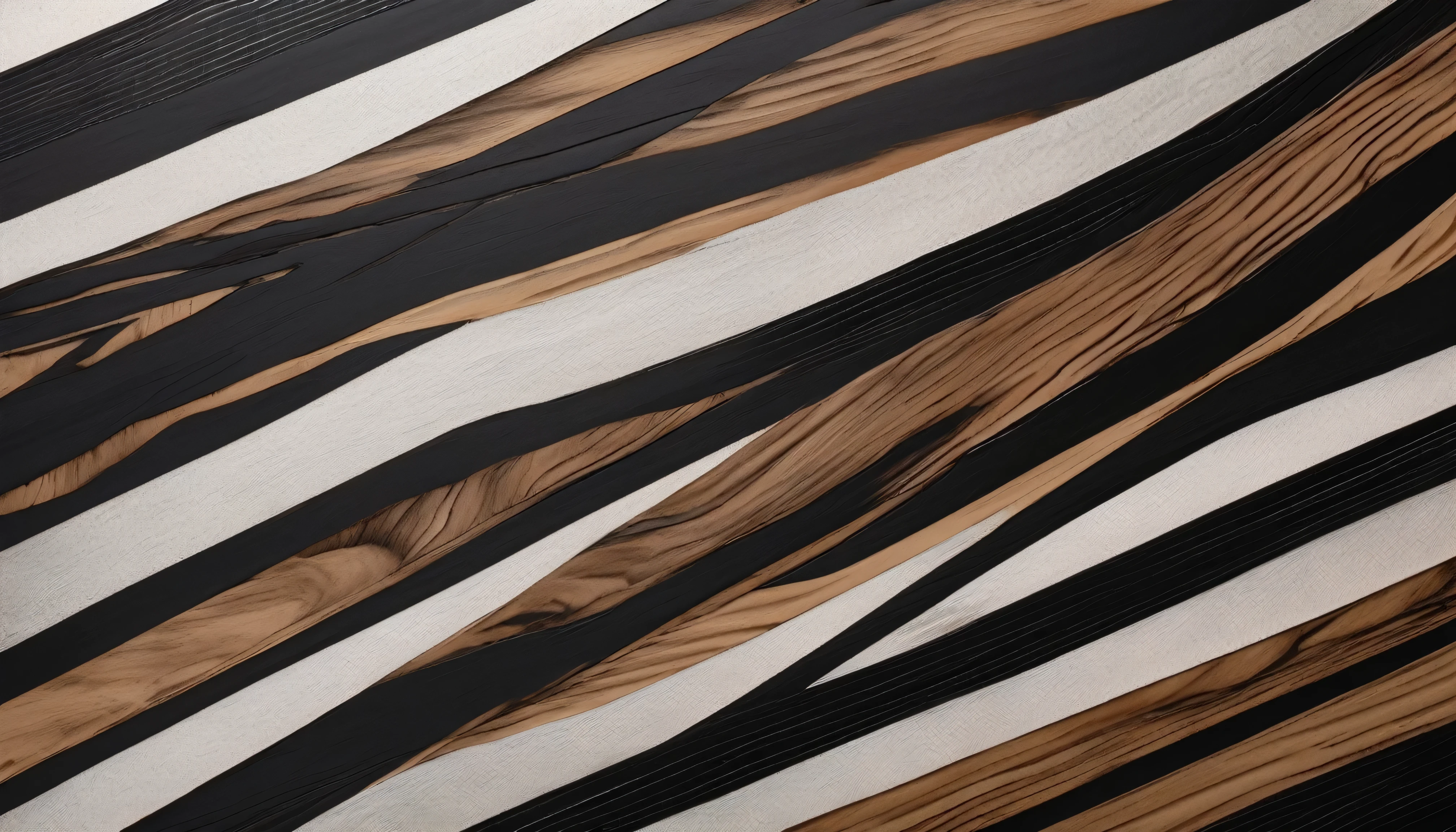 A complete vertical striped Wood Grain texture;Wood Grain,Special wood,Special texture,Large texture,Large stripe spacing,Wide Stripes,Smooth Wood Grain。Black and silver stripes;Paint surface。Light texture,Real Wood Grain Texture,Uniform hue。