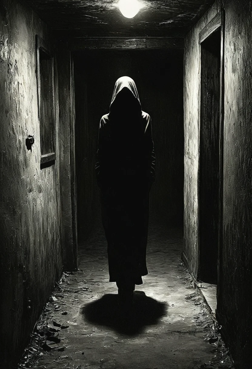 Basement darkness, evil entity, creepypasta. Niko Anttila. Jerem Mann, Charles Dana Gibson, Mark Demsteader, Paula Headley, mysterious, modern vintage.