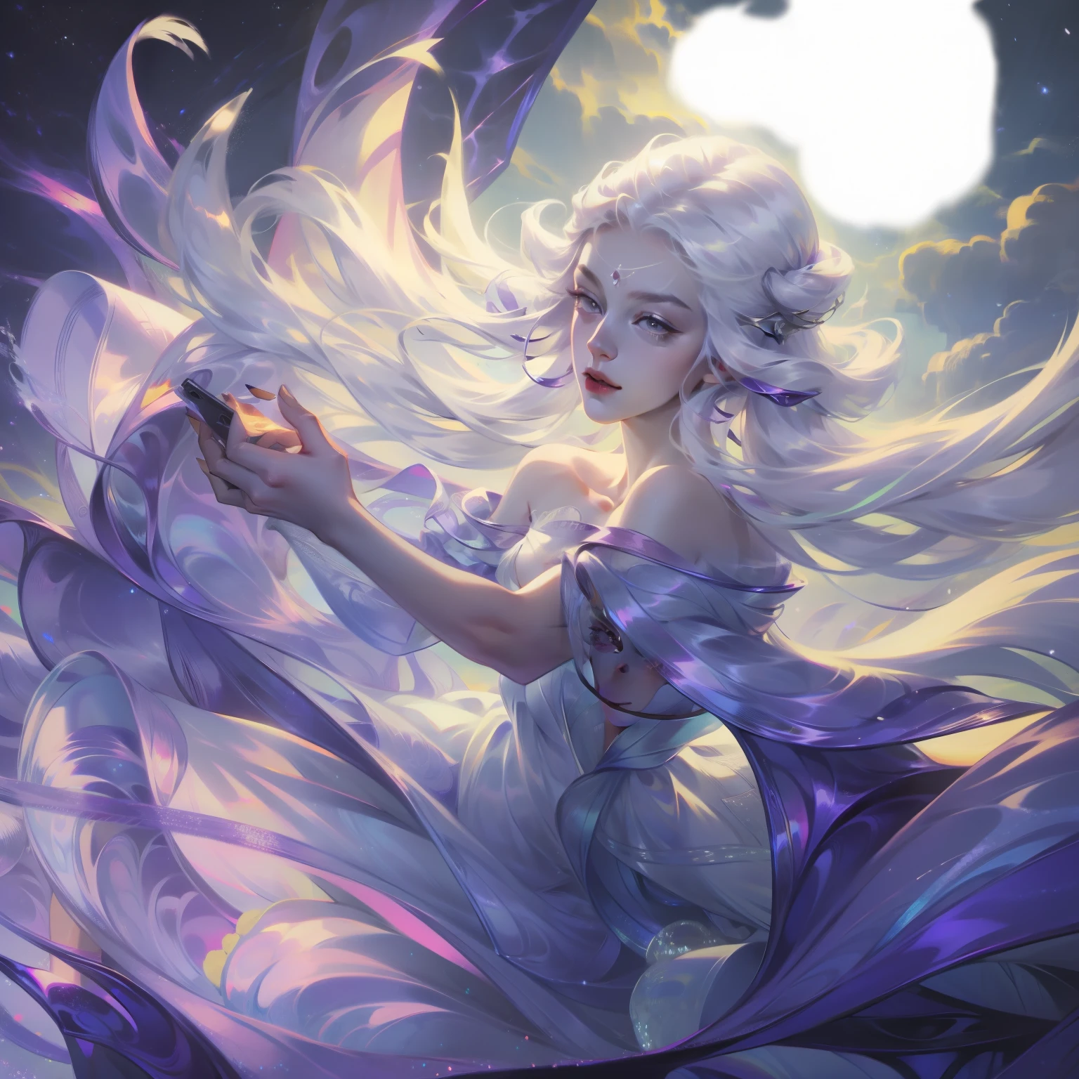 Silver-haired woman in a dress, 1 female, Solitary, Sundress