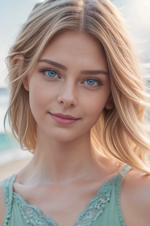 (La mejor calidad, 4k, 8k, Altas Resoluciones, Obra maestra:1.2), Ultra detallado, cara detallada, Labios y ojos detallados..........., lindo maquillaje , aspecto atractivo, Rostro expresivo, realista, , beautiful Caucasian girl , Hermosa modelo adolescente ,Beautiful Caucasian woman , 17 years old, Grandes ojos azules, piel clara, slim and athletic, cabello que cubre un ojo,
Romper (dynamic pose), senos grandes , excited expression, Luz solar suave iluminando la escena, Sutil movimiento del viento en el cabello, happy expression, gloomy atmosphere, afable, Natural lighting that emphasizes your features..........., Subtle shadows that add depth and dimension to the image....... mlp Applejack , ojos color verde , pelo rubio , cabello dorado , aviation elegant hotel, cuerpo completo , posando en la playa , ropa escolar