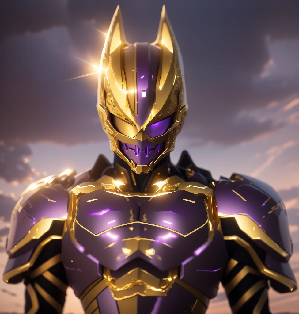 The color changes to gold and purple，Some gold and purple（Ensure its layering and armor texture，Gold as the main color）