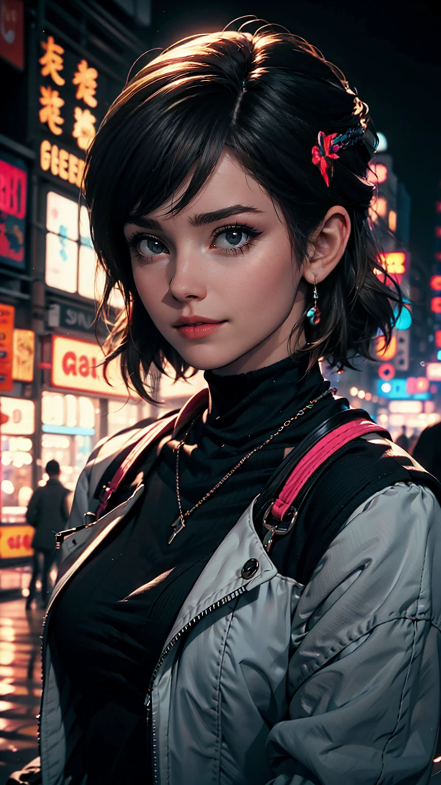 Fashion portrait color photography, woman, Neon Light