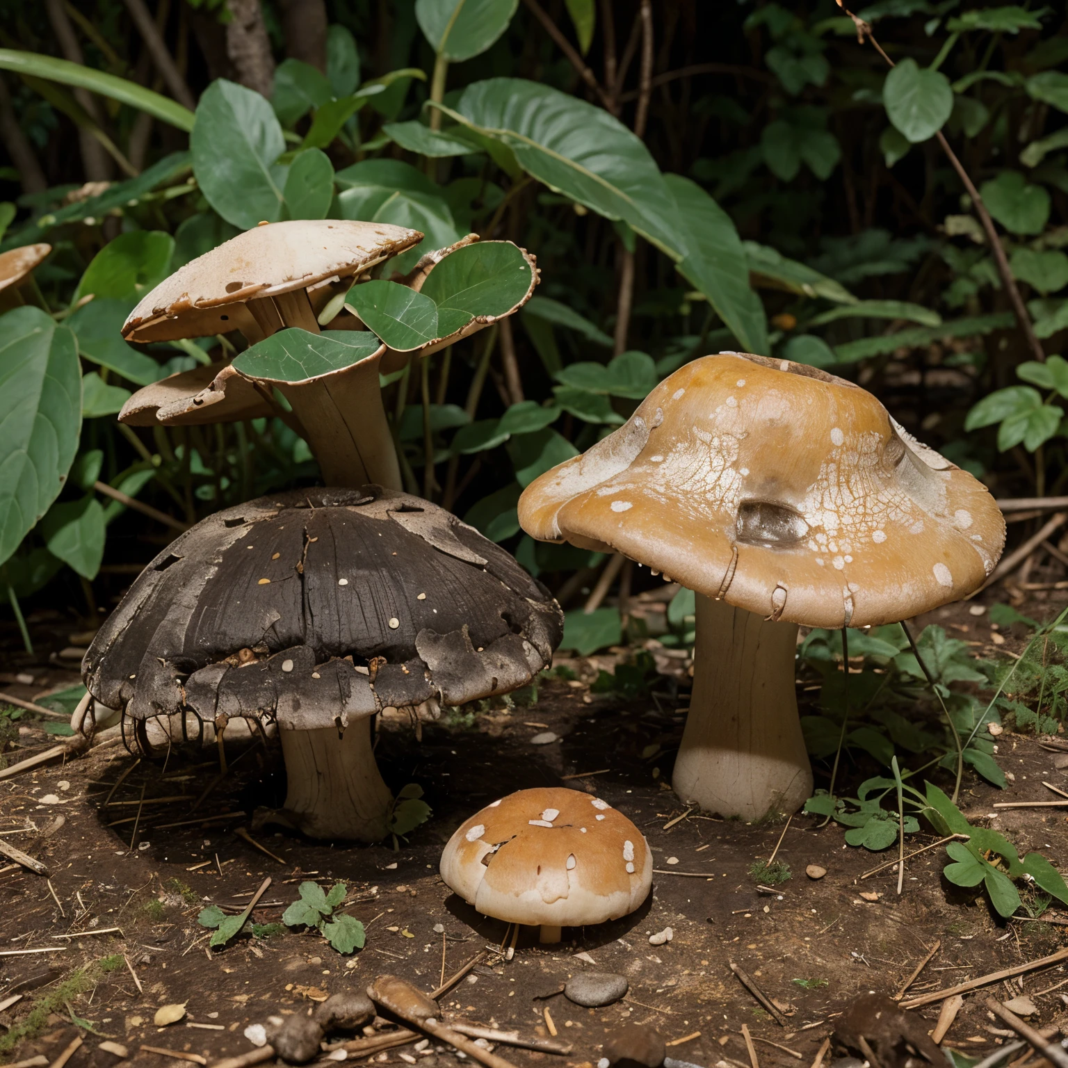 Reinos fungi, monera and protista in a single photograph 