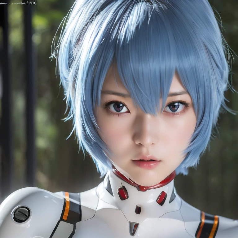 ( (8k:1.27), highest quality, masterpiece, Ultra-high resolution:1.2) Japanese women photos (beautiful:1.1), Rei Ayanami, realistic