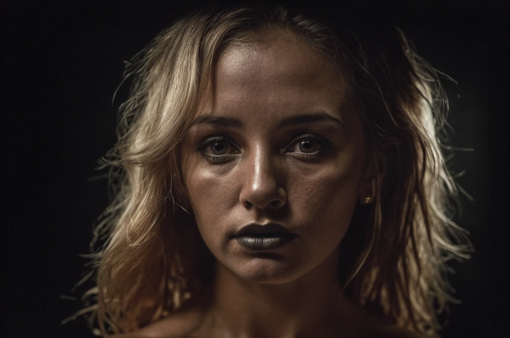 (close-up, editorial photograph of [[goddess made of gold]], (background inside dark, moody, private study:1.3), portrait, by lee jeffries, nikon d850, film stock photograph, 4 kodak portra 400, camera f1.6 lens, rich colors, hyper realistic, lifelike texture, dramatic lighting, cinestill 800