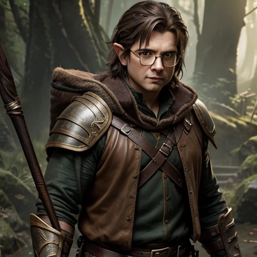 The Hobbit Explorer Cane Brown Hair Fierce male Glasses leather armor juvenile