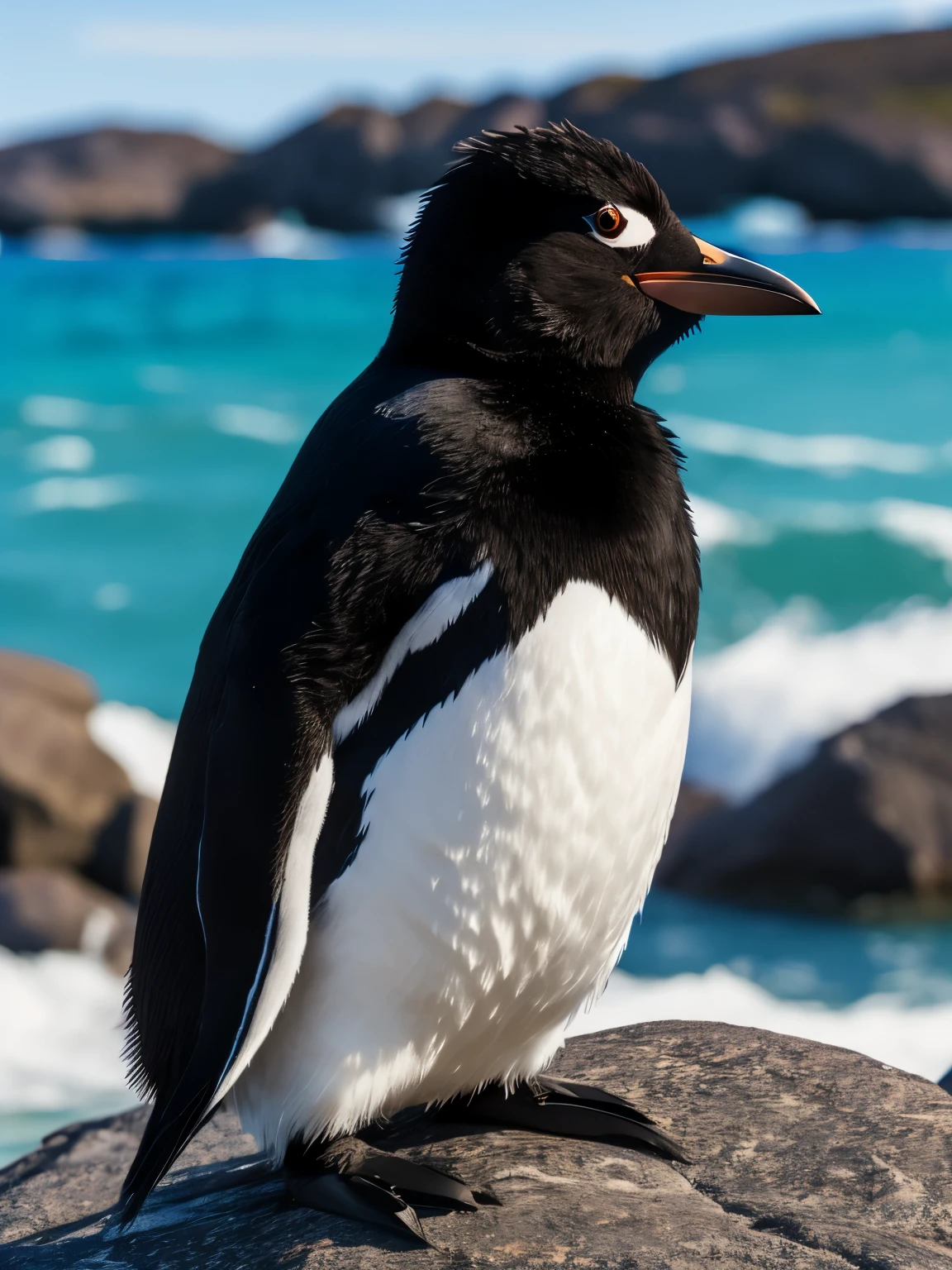 rockhopper pinguin, ultra detailed, high quality, 8k resolution