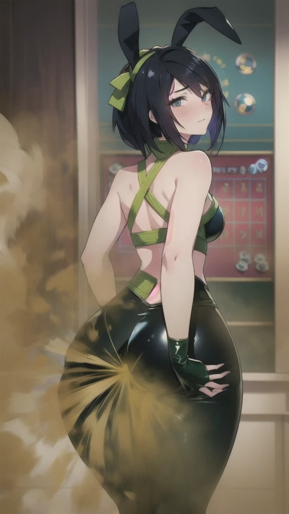 asagi,large breasts,erected nipples,long hair, ponytail,blue hair, hair between eyes, sidelocks, purple eyes, Soft tendril hair, wavy hair, (ultra mini aodai,delicate embellishments, Complex beading, many jewelry,Sequin and embroidered dress),(no panties:1.2),undergarment，exposed bare shoulders, outdoors, stage, (fashion show:1.1),Many men are taking pictures,(highres, high quality:1.1), intricate details, cinematic lighting, 1girl,(red blush,embarrassed),(metal dog collar with Leash),pull Leash,all-fours,(Raise your butt high),