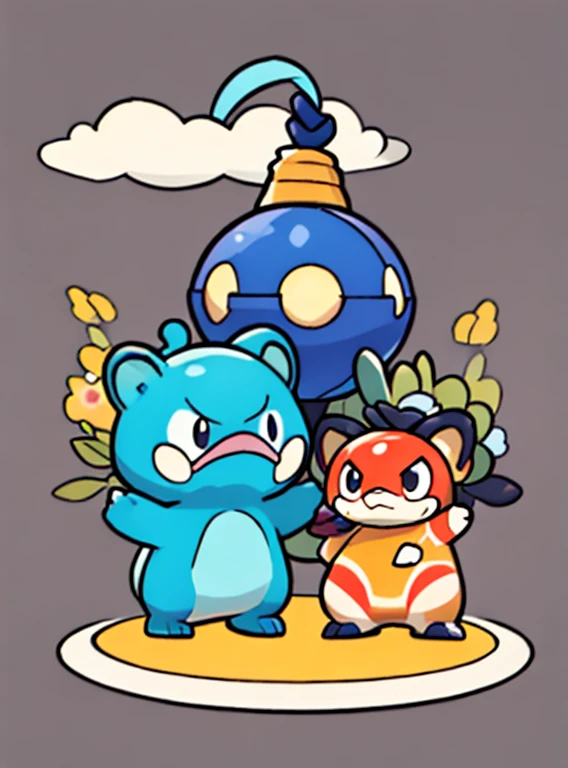 (obra de arte), melhor qualidade, high resolution, Altamente detalhado, fundo detalhado, perfect lighting, 1 gachomp Pokémon