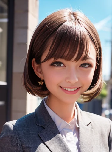 (8k, highest quality, masterpiece:1.2),
(Realistic, photo-Realistic:1.37),
Very detailed,

1 girl, whole body, Outdoor, (Style your hair:1.5)
office lady, black office blazer, Office Skirt, (pantyhose:1.2), (Short button-down shirt:1.2), Button-up collar prim, Button-down collar prim, good, (pantyhose:1.2), Alpha Layer, High heels,

Beautiful earrings,
cute,
alone,
Beautifully detailed skies,
(smile:1.15),
(Mouth closed),
Small breasts,
Beautiful fine details,
business suit,
(short hair:1.2),
Floating Hair NovaFrogStyle,