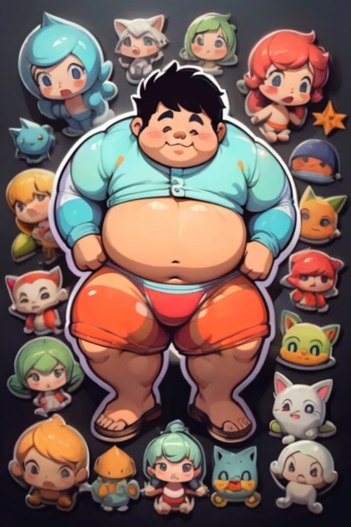 (((1 Chubby man with extremely thick thighs and large belly wearing only red swim trunks))), cartoon character of a with different expressions and expressions, design de personagem de alta qualidade, Design de personagem estilizado, design de personagens, design de personagem retrato, Poses diferentes, design de personagem muito estilizado, design de conceito de personagem, arte conceitual dos desenhos animados, Design de personagem de corpo inteiro, character concept explorations, character illustration, conceito de design de personagens, arte do conceito de personagem, design de personagem completo, arte do personagem