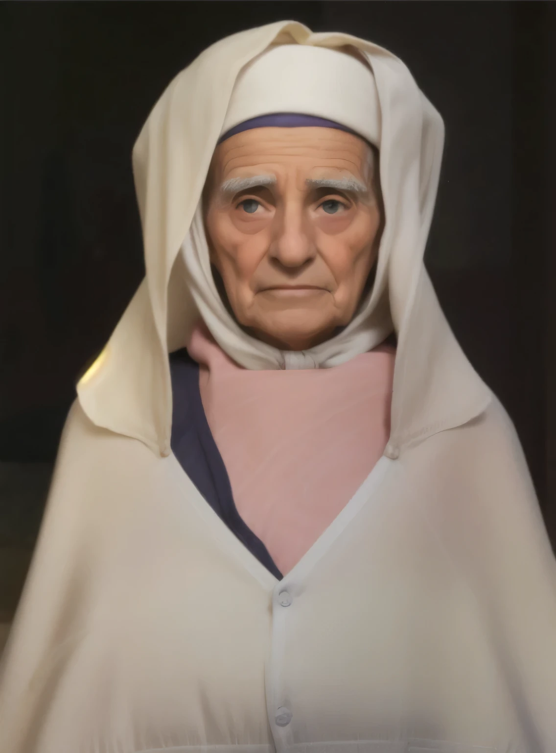 Hombre ,realeza marruecos , he is 97 years old ,ella esta mirando al frente