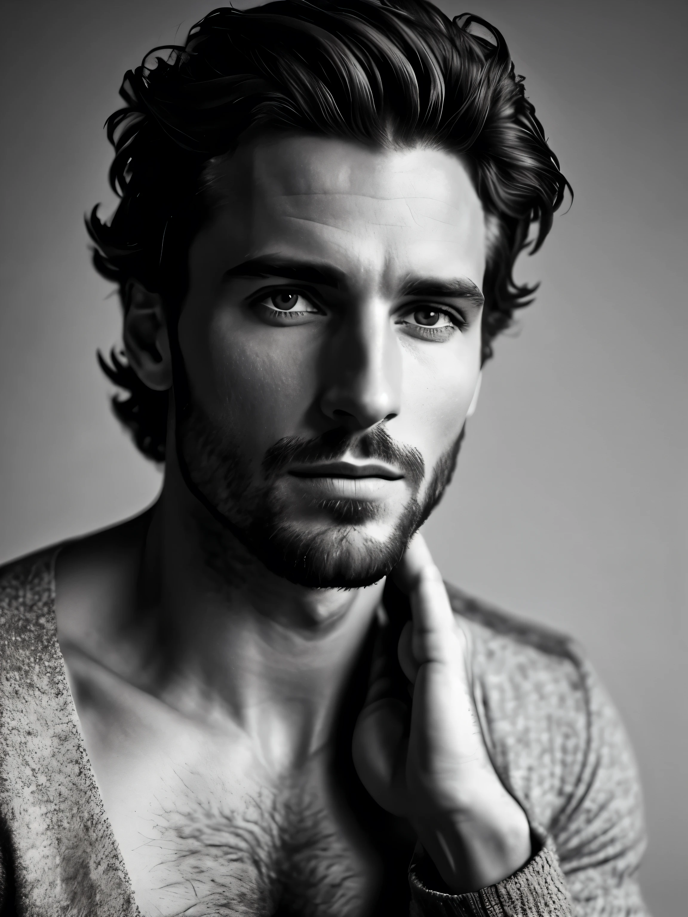 homem, Observe o visualizador, Cara Cheia, Serious, Cabelo curto, costume noir