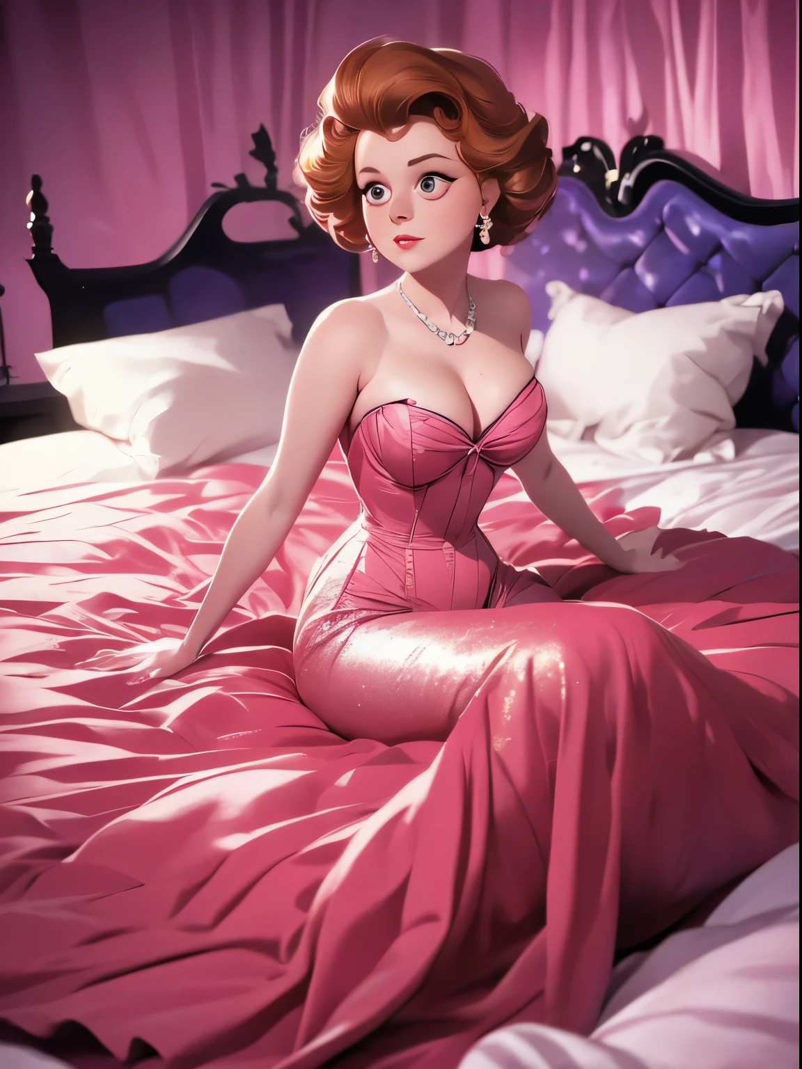 arafed woman in a dress laying on a bed in a room, susan hayward, glamorous pose, vintage movie shot, linda wilder, actress, movie still, sigourney weaver, photographic still, judy garland, portrait, old hollywood, inspired by Phyllis Ginger, film promotional still, glamour shot, pilar gogar, moviestill, elegant pose, promo image