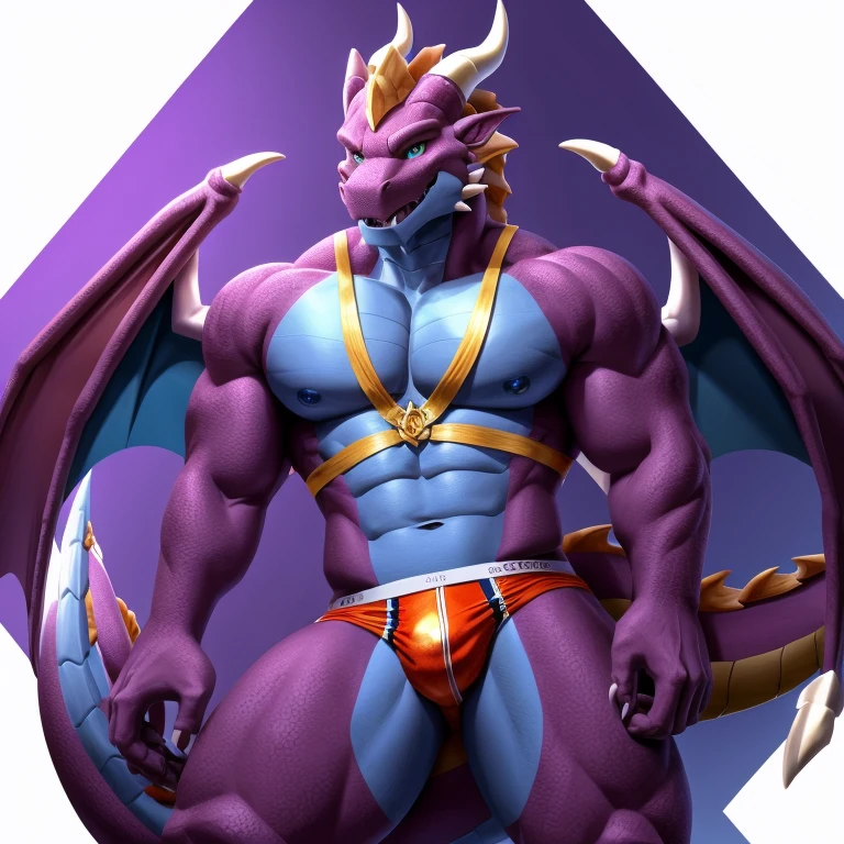 Male dragon in underwear outfit