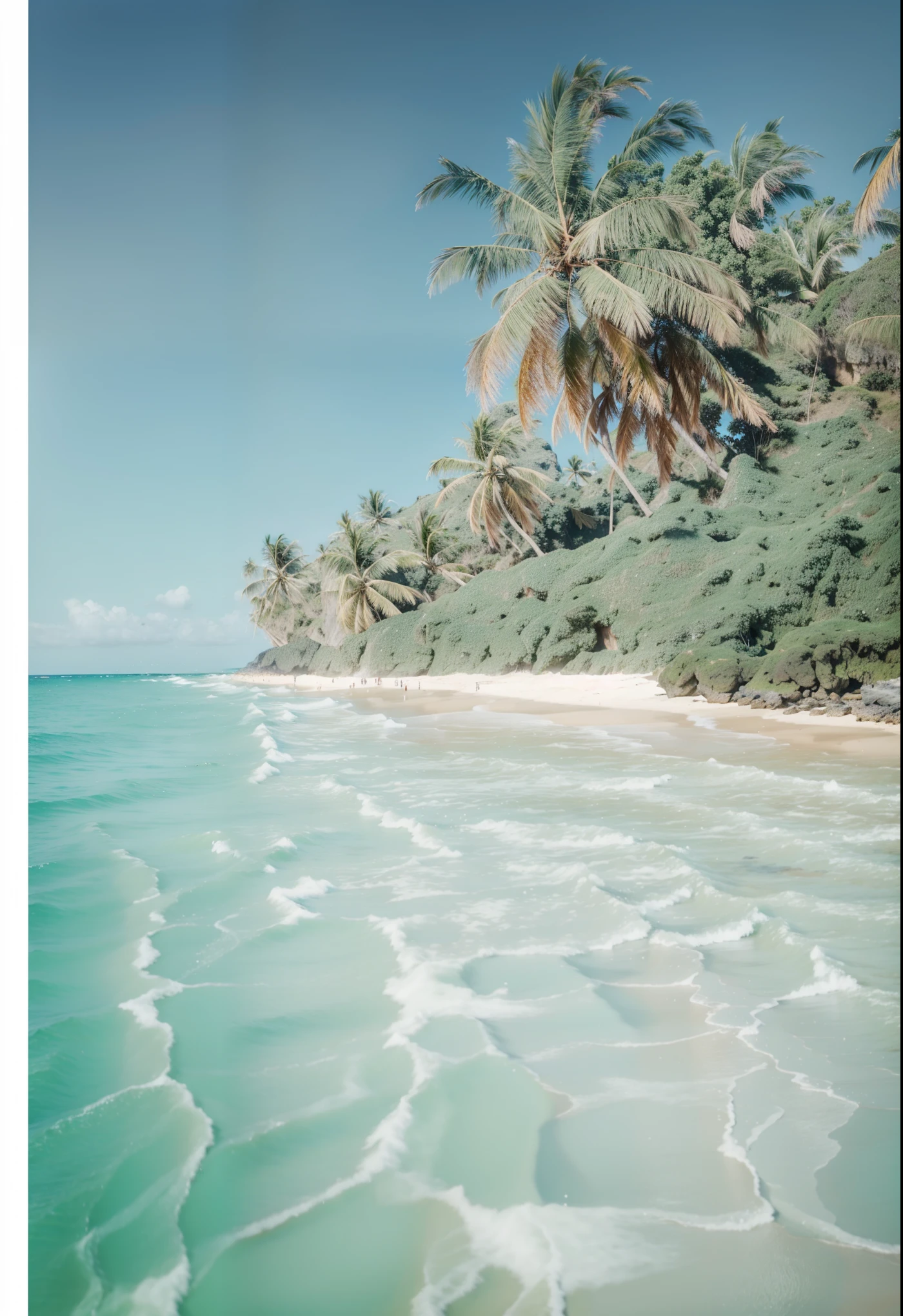 realista, photorealismo, praia com areia realista, mar realista. 8k
