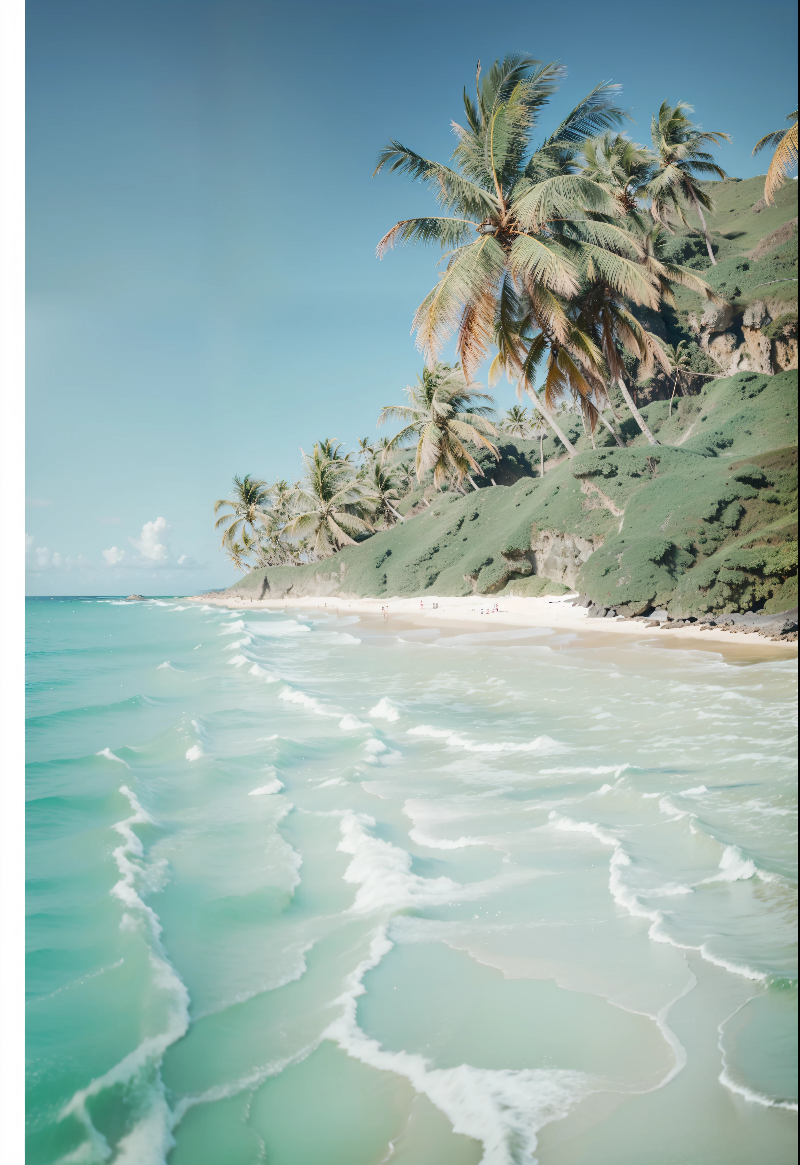 realista, photorealismo, praia com areia realista, mar realista. 8k
