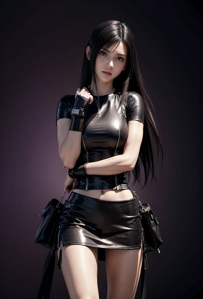 (melhor qualidade,ultra-detalhado),(Realista:1.37),tifa lockhart, Rosto bonito e detalhado, textura ultra realista, rosto delicado, corpo delicado, expression with sexy look, athletic body