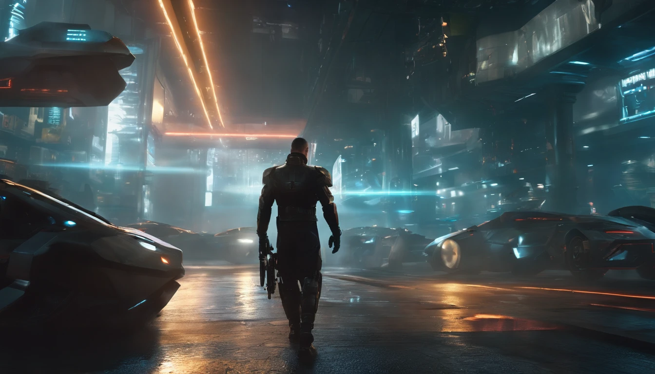 (anime,dynamic,battle scene,cyberpunk), (best quality,4k,8k,highres,masterpiece:1.2),ultra-detailed,(realistic,photorealistic,photo-realistic:1.37), HDR,UHD,studio lighting,ultra-fine painting,sharp focus,physically-based rendering,extreme detail description,professional,vivid colors,bokeh,horror,sci-fi,concept artists,neon lights,futuristic city,flying cars,intense action,glowing weapons,electric energy,reflective surfaces,overwhelming speed,chaotic explosions,towering skyscrapers,dark alleyways,teeming with people,high-tech accessories,futuristic armor,hovering drones,blurred motion lines,striking poses,emotional facial expressions,narrow alleys,cybernetic enhancements,technological implants,sleek and shiny vehicles,sharp and edgy character designs,vibrant and contrasting color palette,ominous atmosphere,industrial mechanical details,cityscape illuminated by holographic displays