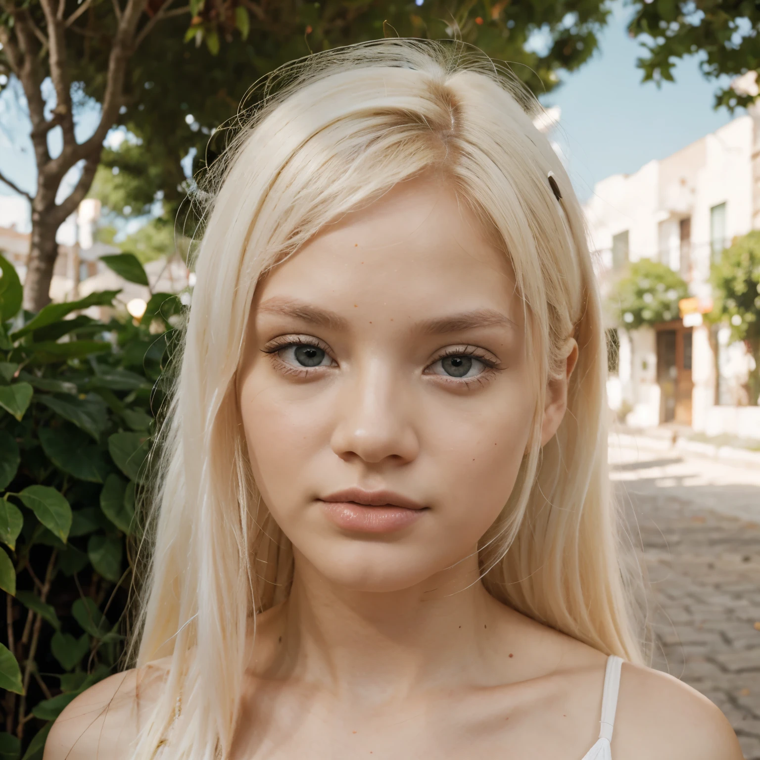 Albino de ojos rojos