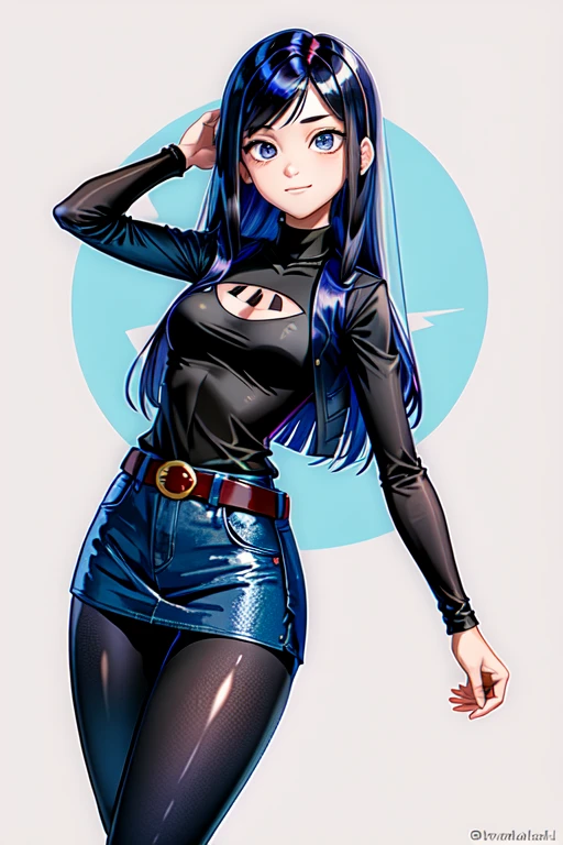2 chicas besandose apasionadamente. Chica 1: violet parr, pelaje negro, violet eyes, tiro de vaquero,, Session, adentro,cabello largo,Leggings negros,pared rosa,sonrisa,vestido rojo sin mangas, devil logo, pulsera azul, cinta negra,diadema roja,turtleneck,flequillo contundente,vestido corto. ; chica 2: Androide 18, pareja, pelo rubio, blue eyes, belt, microfalda ajustada de mezclilla azul, collar de oro, La camisa negra, cabello corto, mangas largas, mangas a rayas blancas, pendientes, chaleco abierto, blue denim vest, pechos grandes, tiro de vaquero, pantimedias de longitud completa, Caderas anchas, shy smile, (mejor calidad, Obra maestra) ,